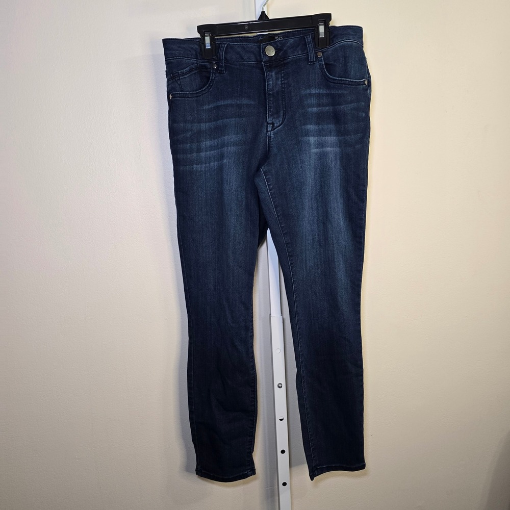 1822 Denim Womens Size 12 Dark‎ Wash Skinny Jeans Stretch Blue Denim Pants